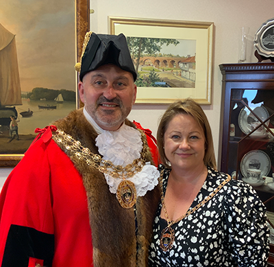 The Mayor, Councillor Fred Birkett and Mayoress, Mrs. Lisa Birkett