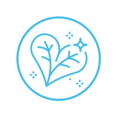 Icon of a leaf in the shape of heart