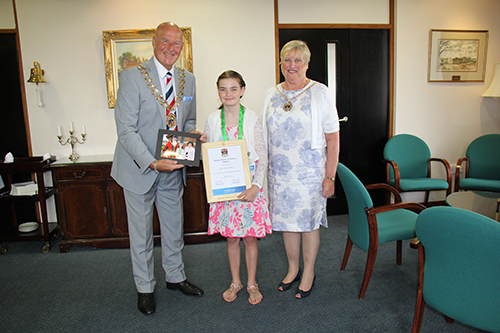 Photo of Grace Flatman receiving her award