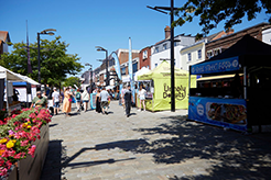 Colourful photo of Fareham town centre market