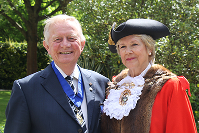 Picture Caption: Mr Brian Bayord, Mayor's Consort, with Cllr Mrs Susan Bayford, Mayor of Fareham