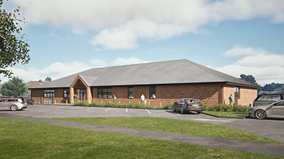 Fareham Park Community Centre - Front CGI