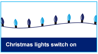 Christmas lights switch on