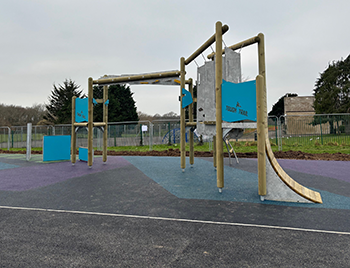 Climbing frame in child's park