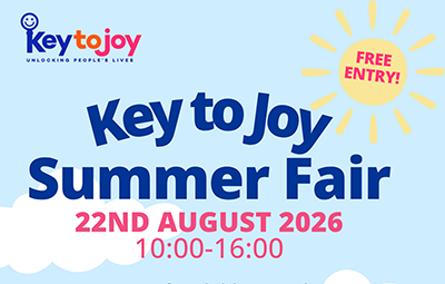 SUMMER FAIR SATURDAY, AUGUST 22 FAREHAM PARK, HENRY CORT DRIVE Key to Joy is excited to announce our upcoming Summer Fair, and we want you to be part of it! We?re in the early stages of planning and are looking for enthusiastic individuals and businesses who would like to get involved. Whether you're interested in hosting a stall, providing catering, bringing attractions or entertainment, or offering something completely unique, we?d love to hear from you. Contact: activities@keytojoy.org