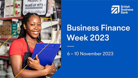 Business Finance Week logo and image of smiling woman with clipboard