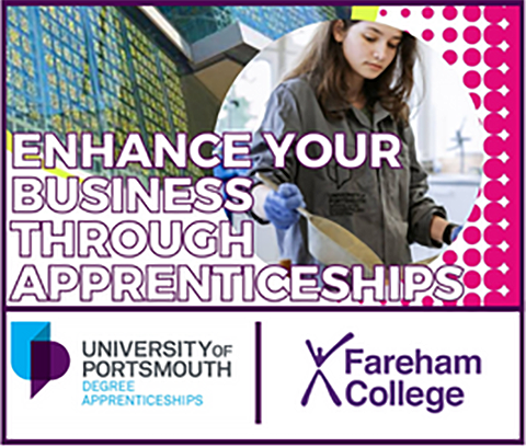 Portsmouth Uni Fareham College apprenticeship logo