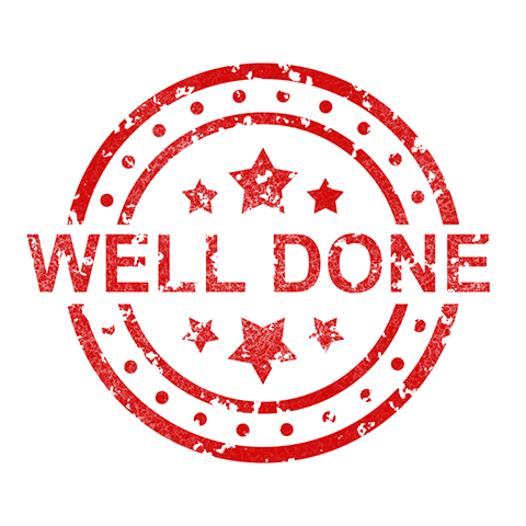 image of well done stamp