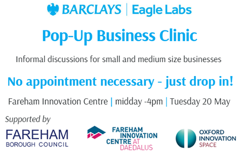 Barclays Eagle Labs pop up business clinic banner