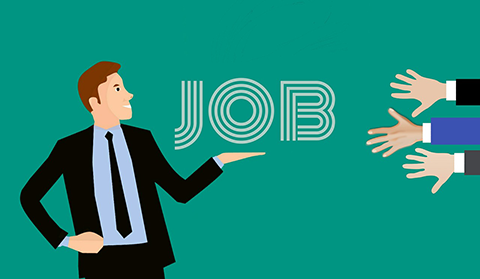 Cartoon image of job offer