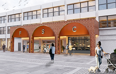Artist impression of Fareham Shopping Centre entrance