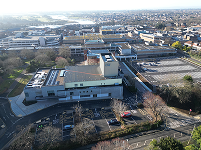 Aerial shoot for Fareham Live and Car Park
