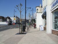 West Street after environmental improvements outside Marked & Sparkling