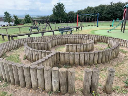 The maze at Dore Avenue play area in Portchester