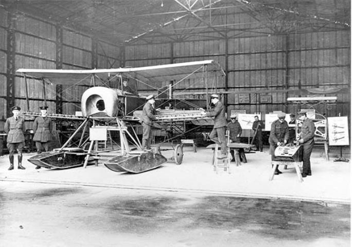 Image of aircraft in a hangar