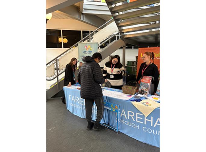 Fareham officers talking to people at engagement event