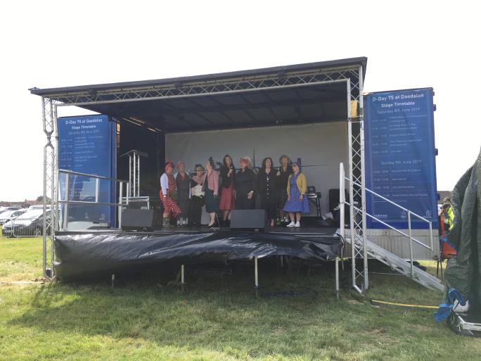 Singers on stage