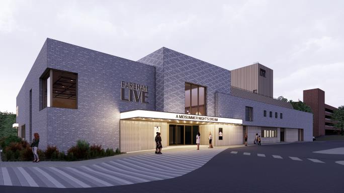 Artist impression of new venue from roadside