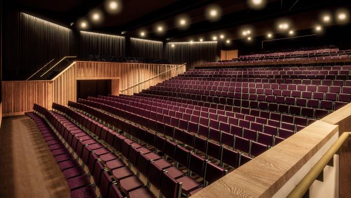 View of auditorium from front stairs