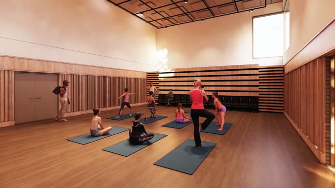 Fitness class in the studio