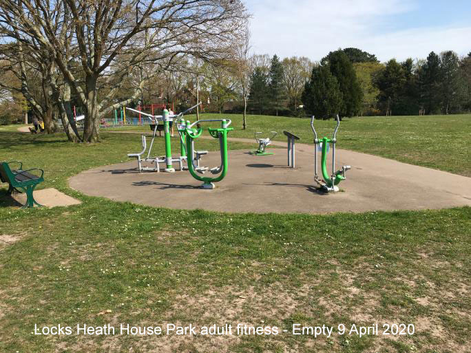 Locks Heath House Park adult fitness - Empty 9 April 2020