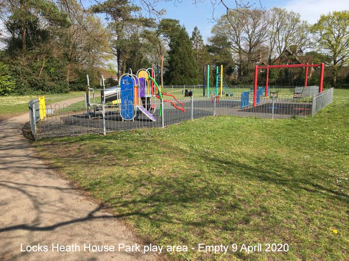 Locks Heath House Park play area - Empty 9 April 2020
