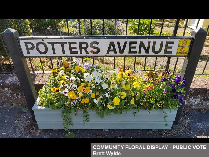 Community floral display public vote Crofton Anne Dale School