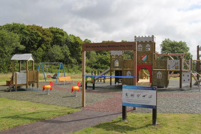 New play equipment at Abbey Meadows 