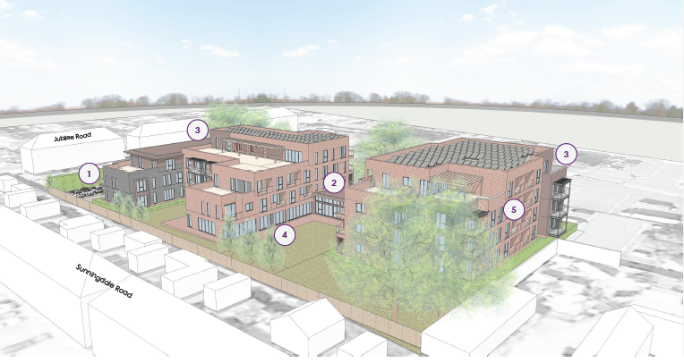 Artists impression of new building 