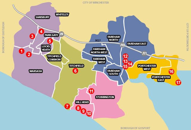 A picture of a map showing the location of toilets in the Borough