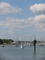 A view of Moody's boatyard looking towards Warsash