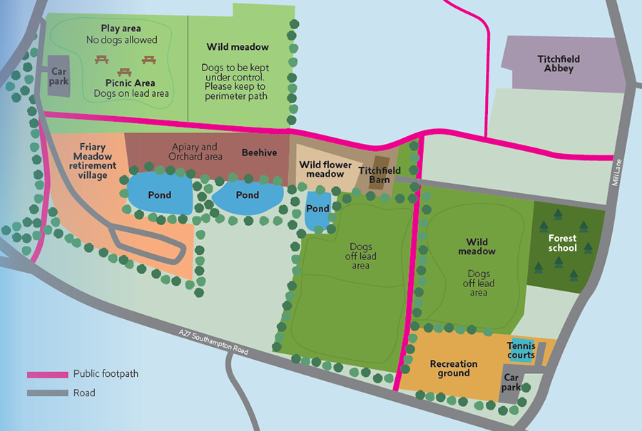 Map of Abbey Meadows area