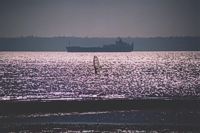 An image of a ship in the Solent