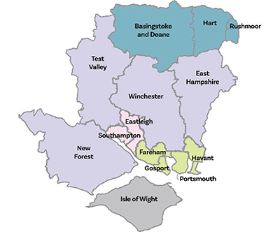 Map showing Option 1