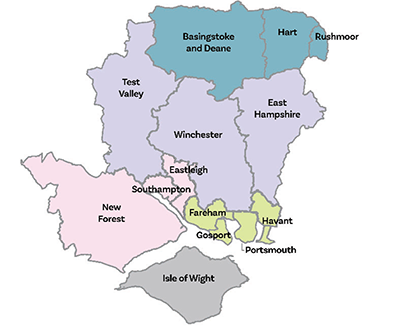 Map showing Option 1