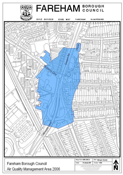 Air quality management area map