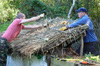 Thumbnail of Laying reed thatch roof