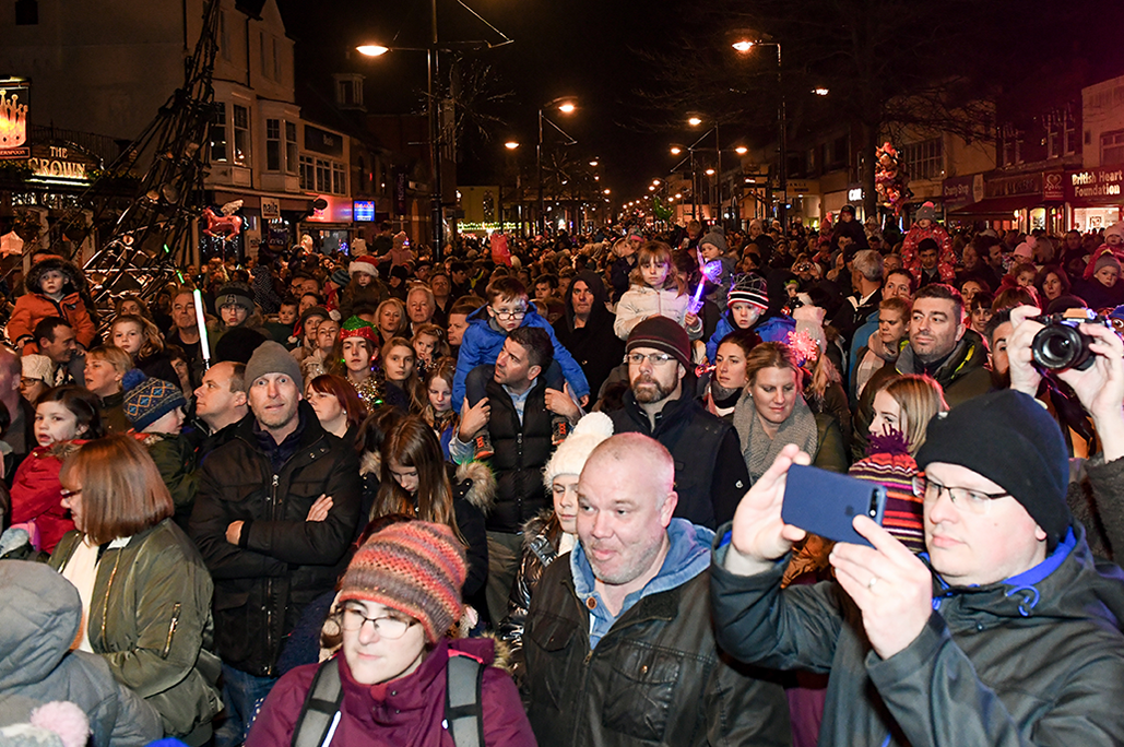 Winter Giant interacting with crowds