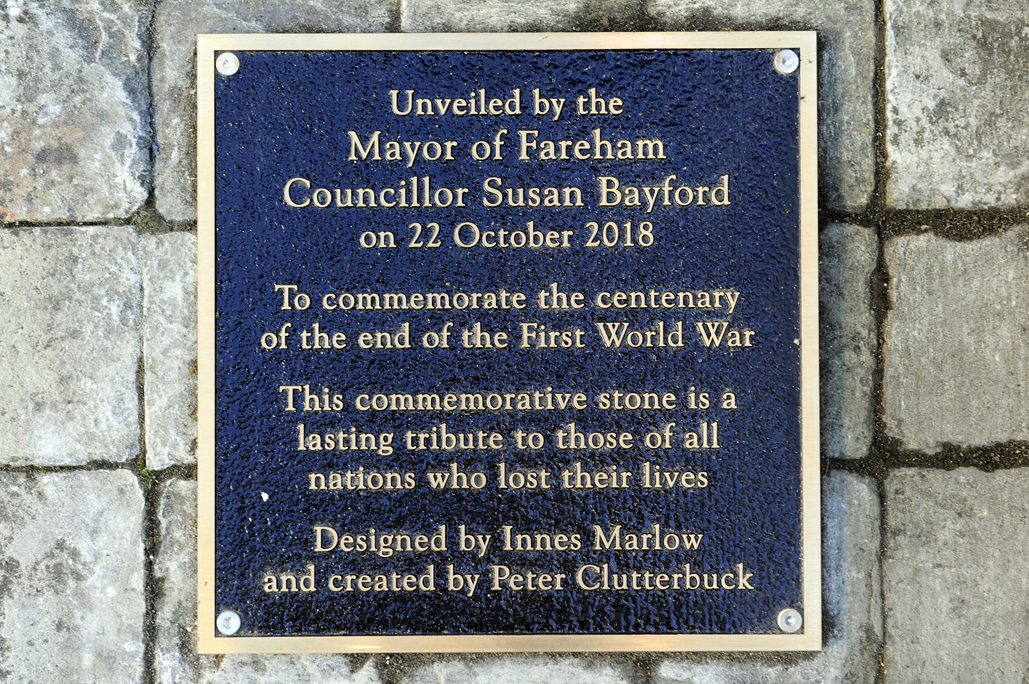 Close up of plaque