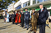 Thumbnail of Dignatories lined up before unveiling of memorial