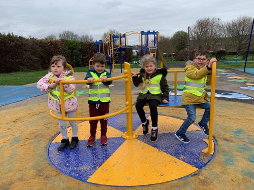 Inclusive roundabout at Portchester Park 