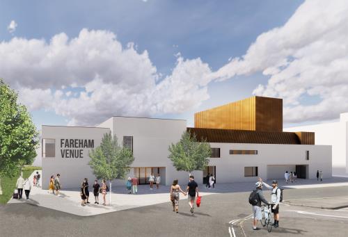Artist's impression of Fareham's new community, arts and entertainment venue