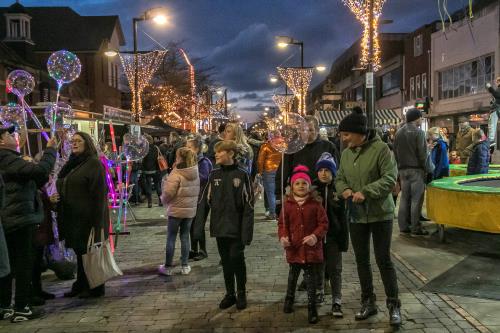 The Christmas lights switch on in Fareham 