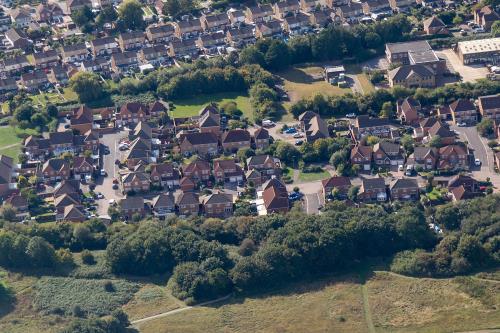 Aerial photo of houses in Fareham Borough