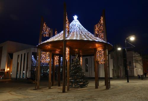 The Christmas lights in Fareham 