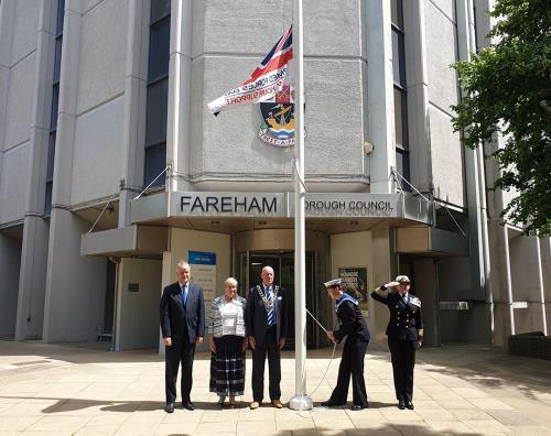 Raising the flag for Armed Forces Day