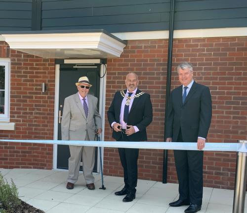 Cutting the Ribbon at Sir Randal Cremer House 