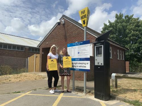 Councillors at installation of CCTV in Warsash