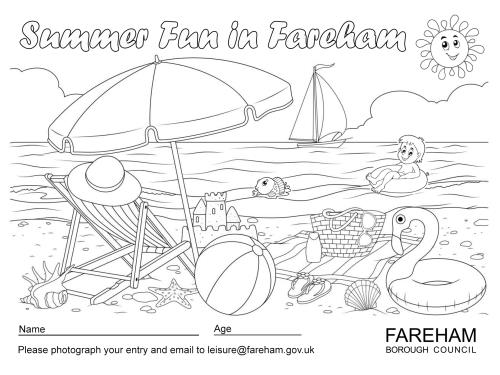 Summer Fun Colouring Sheet