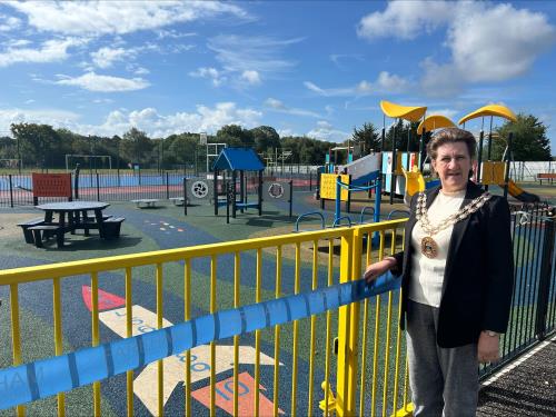 The Mayor officially opening Fareham Park play area